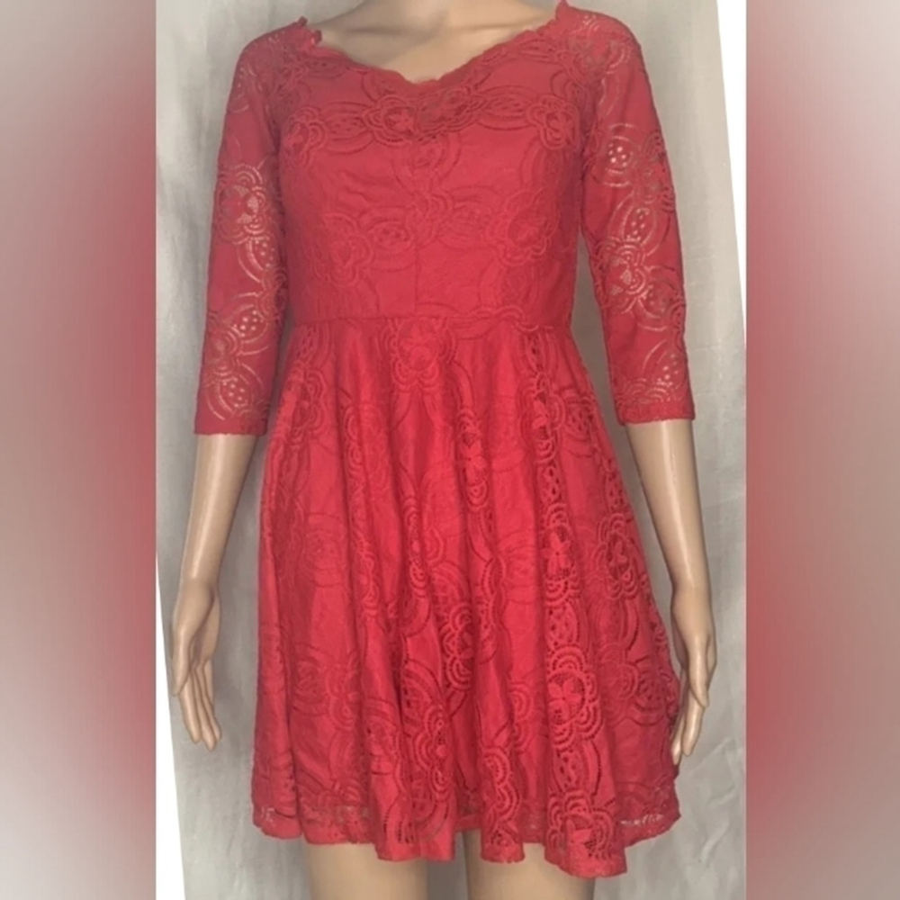 Jodi kristopher Red evening dress sz 5. In Excellent condition(#1613)
